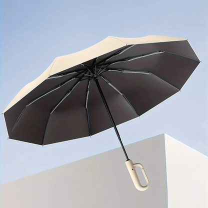 Compact Umbrella with Wind-Resistant Frame and One-Touch Auto Open, Waterproof Canopy