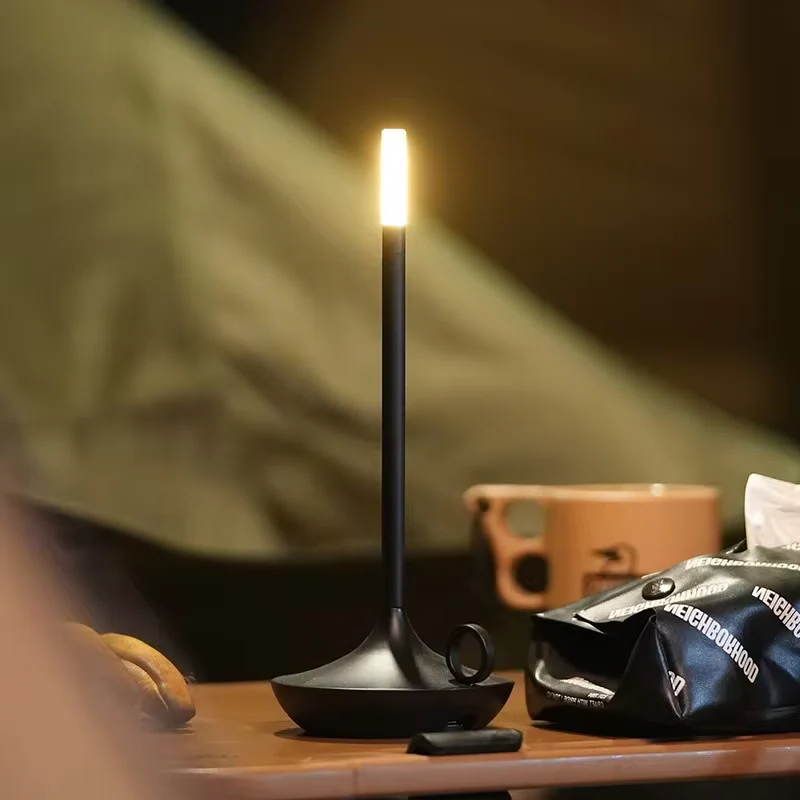 Rechargeable Table Lamp with Touch Dimmer and Warm LED Light, Portable USB Charging