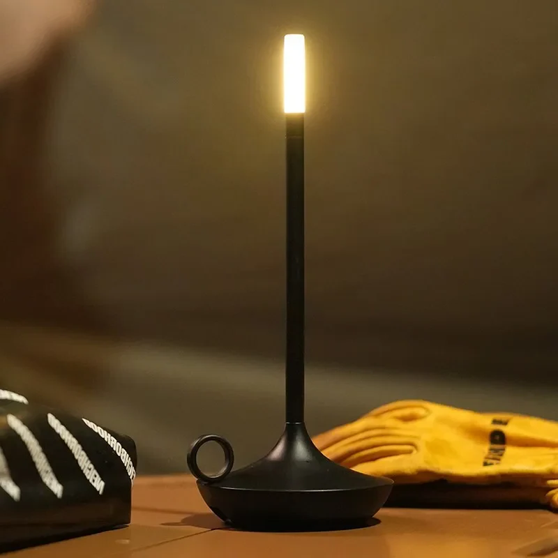 Rechargeable Table Lamp with Touch Dimmer and Warm LED Light, Portable USB Charging