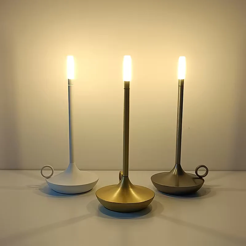 Rechargeable Table Lamp with Touch Dimmer and Warm LED Light, Portable USB Charging