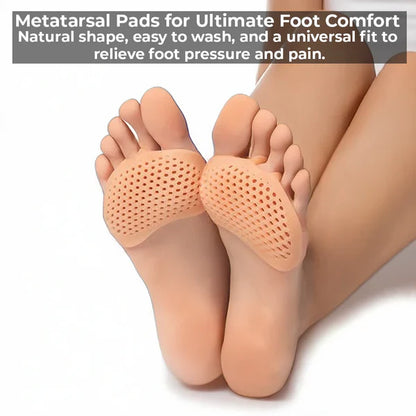 Gel Metatarsal Pads with Ventilation Pores and Washable Design for Forefoot Pressure