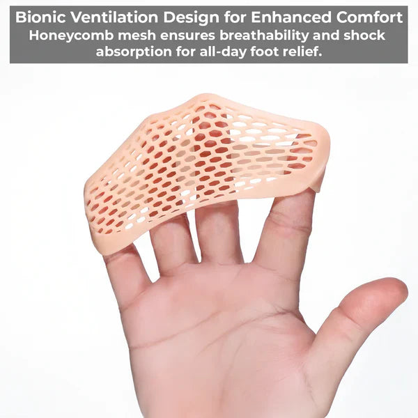 Gel Metatarsal Pads with Ventilation Pores and Washable Design for Forefoot Pressure