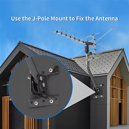 Motorized Outdoor HD TV Antenna with 360 Degree Rotation and Signal Filtering, 33ft Cable