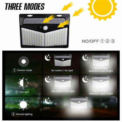 Solar Motion Sensor Light with 800 Lumens and Three Operating Modes