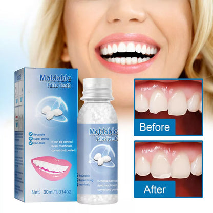 Moldable Tooth Repair Kit with Heat-Activated Polymer and Cold Setting
